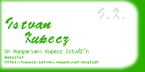 istvan kupecz business card